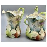 Prussia Antique HP Sugar & Creamer Set