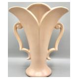 Rumrill Red Wing Double Handled Pink Ceramic Vase