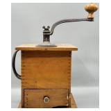 Tall Antique Coffee Mill Grinder