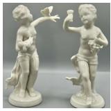 (2) Germany Dresden Porcelain Figurines