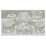 (6) Assorted Antique Crystal and Glass Inkwells