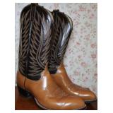 Vintage Dan Post Two-Tone Leather Cowboy Boot