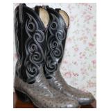 VTG Dan Post Alamosa Full Ostrich Leather Boots
