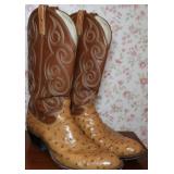 VTG Dan Post Leather and Ostrich Boots