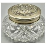 Art Nouveau Sterling Silver Repousse Lid Jar