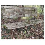 Vintage Weathered Garden Bench STURDY FRAME