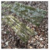 Vintage Weathered Garden Bench STURDY FRAME