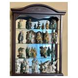 Cherry Open Front Wall or Tabletop Display Case