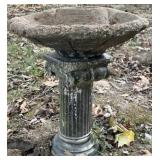 Concrete Bird Bath and Pedestal