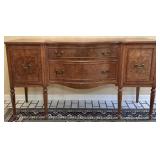 Antique Bowfront Sideboard Cabinet