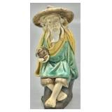 Antique Chinese Shiwan Mudman Figurine