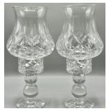 Block Olympic Crystal Hurricane Candleholders