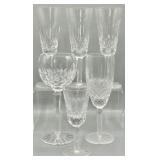 (6) Waterford Crystal Glasses - Mixed Lot
