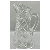American Brilliant Period Cut Crystal Pitcher