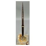 Sheaffer White Dot 14k Gold Nib Pen Desk Set
