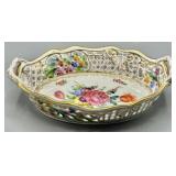 Dresden Reticulated Handled Basket