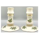 Lenox Holiday 5in Candlestick Holders