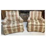 (2) Plush Cushioned Arm Chairs