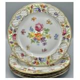 (4) Schumann Bavaria Dresden US ZONE 7.25in Plates
