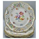 (4) Schumann Bavaria Reticulated US ZONE Plates