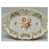 Schumann Bavaria Germany Oval Reticulated Dish