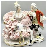 c1950s Sandizell Dresden Porcelain Courting Couple