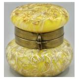 Vintage Bohemian Hinged Powder Box