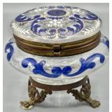19th Century Hinged HP Ornate Trinket Box