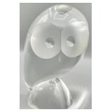 STEUBEN Crystal Owl Paperweight