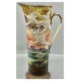 Antique Meji-Era Japanese Nippon Porcelain Pitcher