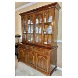 Crescent Furmiture Solid Cherry China Hutch