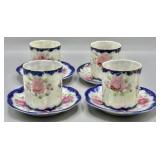 (4) Handpainted Nippon Cup and Saucer Sets