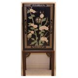 VTG Chinese Black-Lacqured Wood Jewelry Cabinet