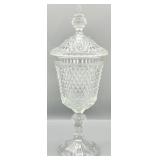 Vintage Indiana Glass Diamond Point Apothecary Jar