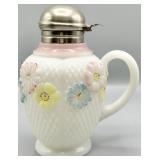 Antique Consolidated Milk Glass Syrup Pitcher