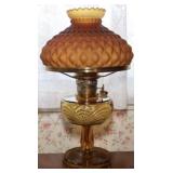 1930s Alladin Washington Drape Quilted Shade Lamp