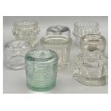 Collection of (8) Antique Glass Inkwells