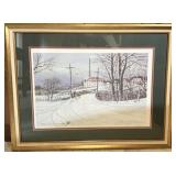 Christmas Eve on Front Streetï¿½ Framed Print