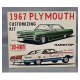 Jo-Han Flat Box 1967 Plymouth Hardtop 1/25 Scale Model Kit