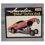 Jo-Han Flat Box 1968 American Motors Javelin "Super" Funny Car 1/25 Scale Model Kit