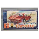 Factory Sealed MPC 1964 Corvette Sting Ray Competition 1/25 Scale Model Kit
