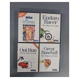Sega Master System California Games, Enduro Racer, Out Run, Great Baseball Game Cartridges CIB