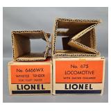 Lionel Postwar O Three Cities 675 Locomotive and 6466WX Tender Original Boxes