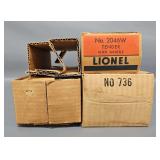 Lionel Postwar O 736 Steam Locomotive and 2046W Tender Original Boxes ONLY