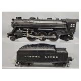 Lionel Prewar O Gauge 2224EW Steam Locomotive and Tender