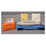 Unrun Lionel Postwar O 3830 Flat Car with Operating Submarine in Original Box