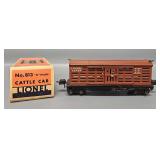 Lionel Prewar O Gauge Tuscan 813 Cattle Car in Original Box