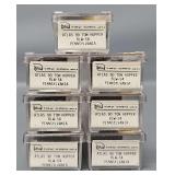 Seven BLW Atlas N Scale 90 Ton Hopper Cars in Clear Cases