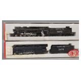 Two Con-Cor Kato N Scale Santa Fe 4-6-4 Hudson steam locomotives in original boxes