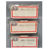 Three Con-Cor N Scale Northern Pacific Railroad Passenger Cars in Clear Cases